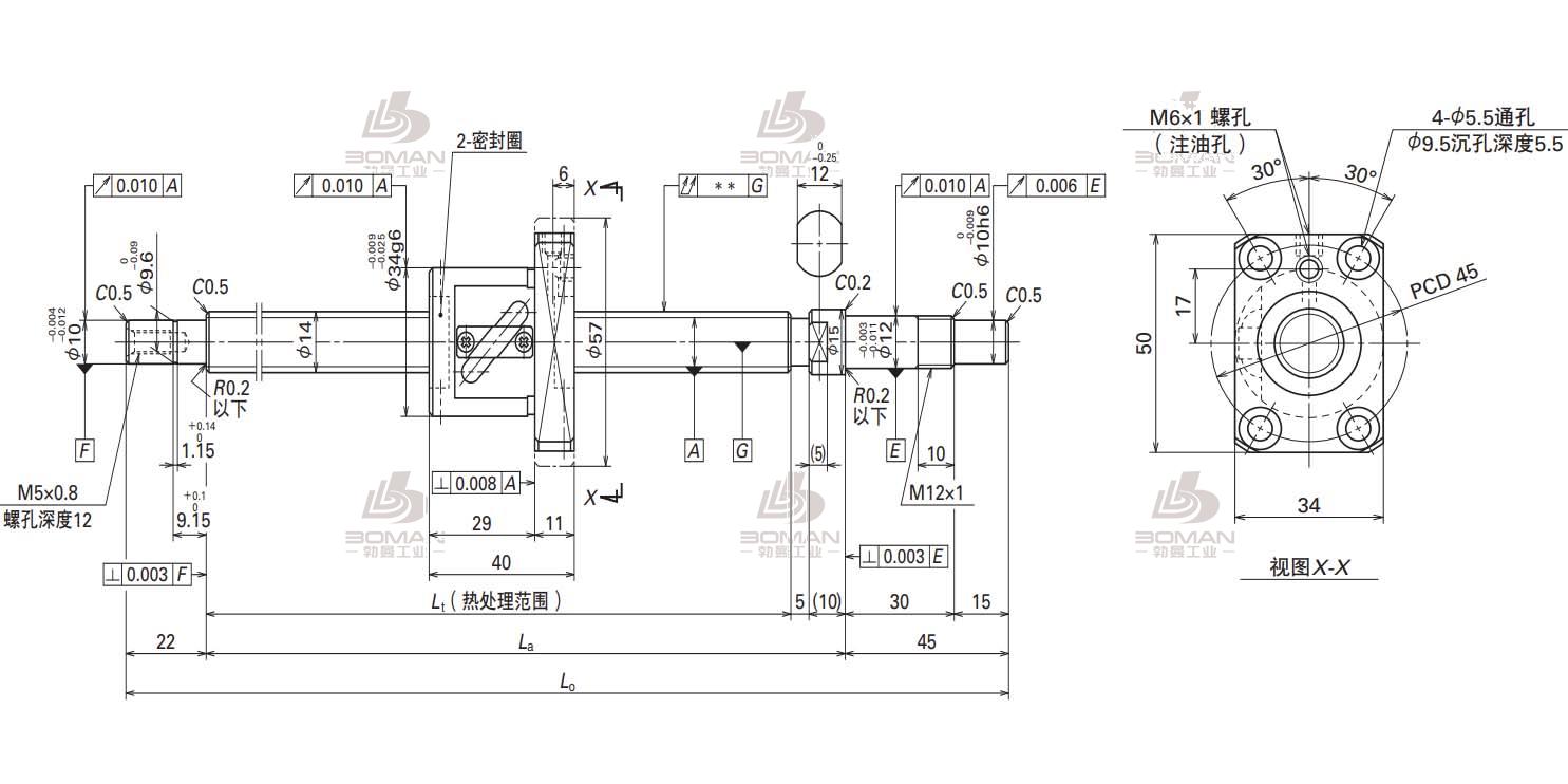 W1401FA-1P-C3Z5-SA标准滚珠丝杠