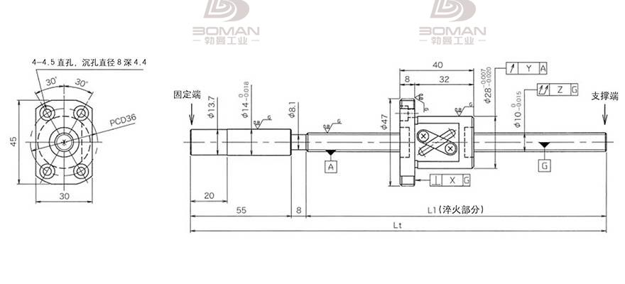 KURODA GG1010AS-BAPR-0655A 黑田丝杆替换尺寸视频讲解