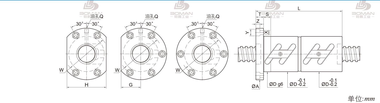 PMI FDWC8012-5 pmi 滚珠丝杆的安装